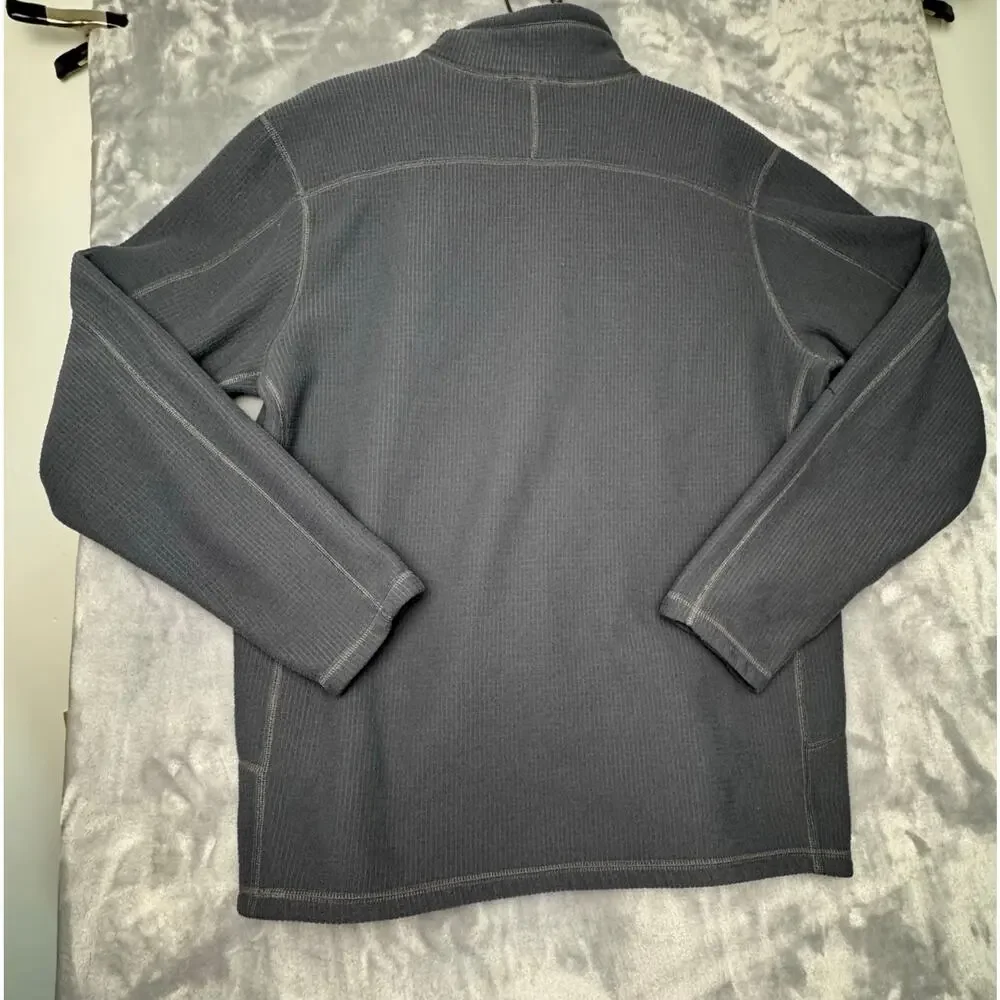 The North Face Quarter Zip Pullover Black‎ Grid Fleece Men’s Approx L
